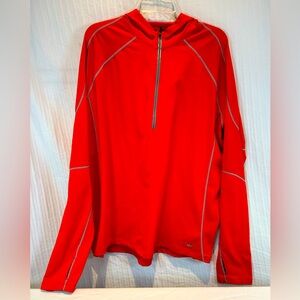 REI Sahara Shade Hoodie Sz XL Red 1/2 Zip Pullover Long Sleeve Top Thermal Shirt